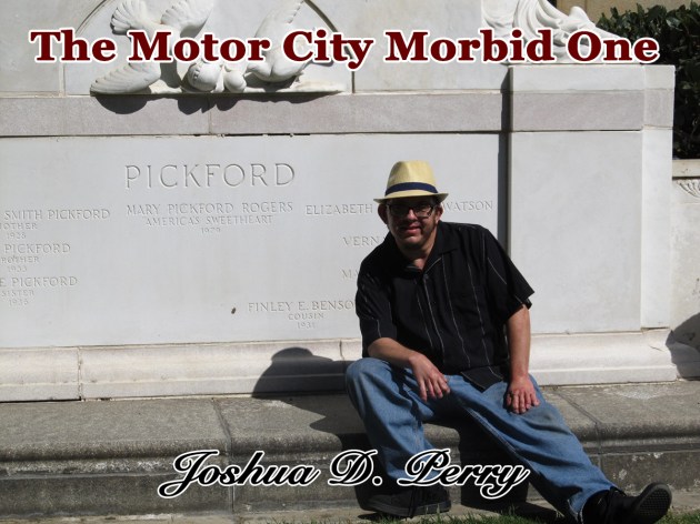 Yours truly at the sarcophagus graveside of actress Mary Pickford. Forest Lawn Memorial Park - Glendale.