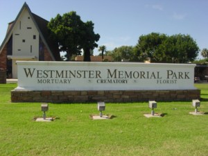 westminstermemorialparksign